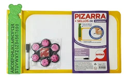 Preescolar Pizarra Con Sellos Marcador Y Regla Antex