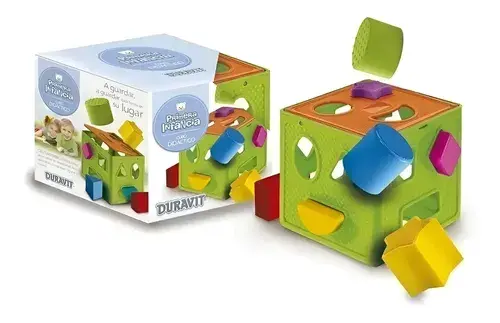 Cubo Primeras Formas Encastre Didactico Duravit 1er Infancia Multicolor